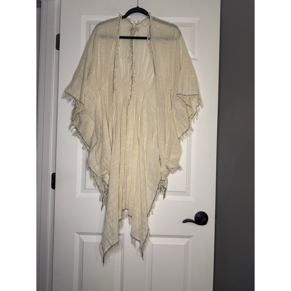 Look By M New York Boho Fringe Kimono One Size